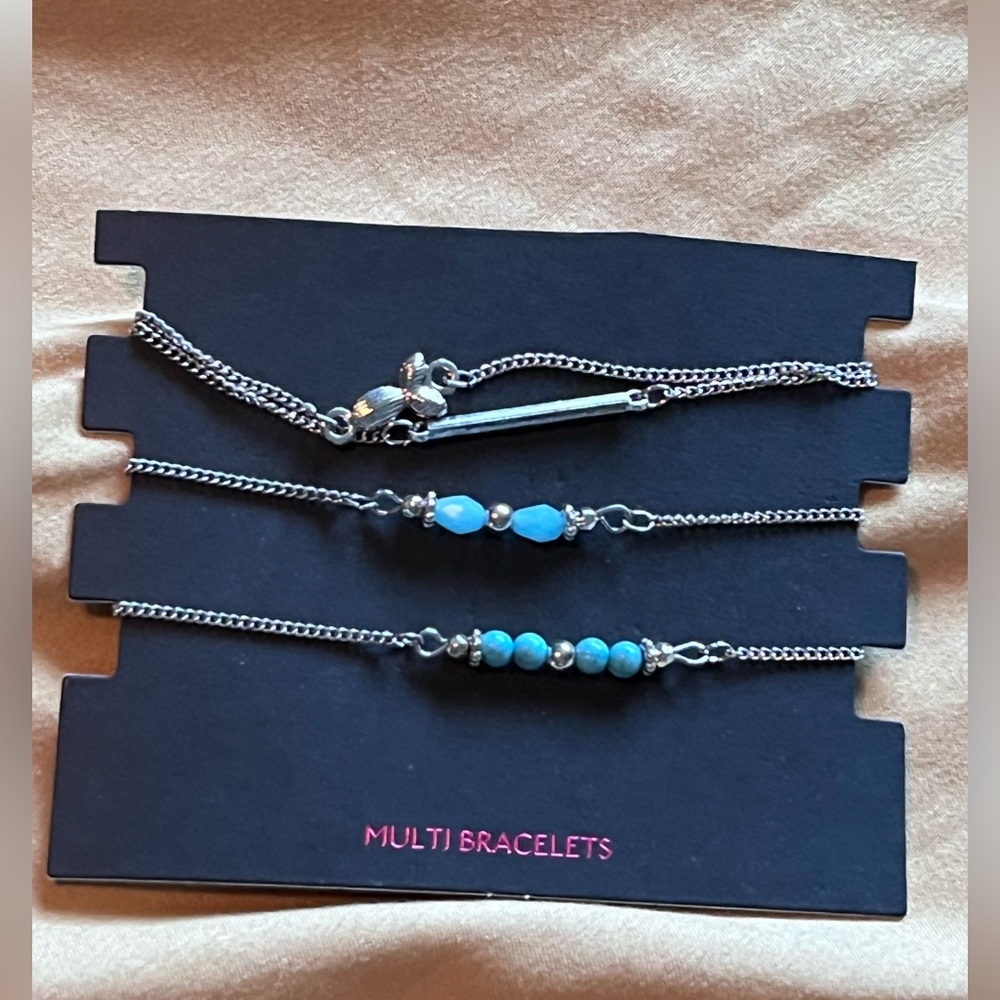 Shades of blue bracelet set, new in box